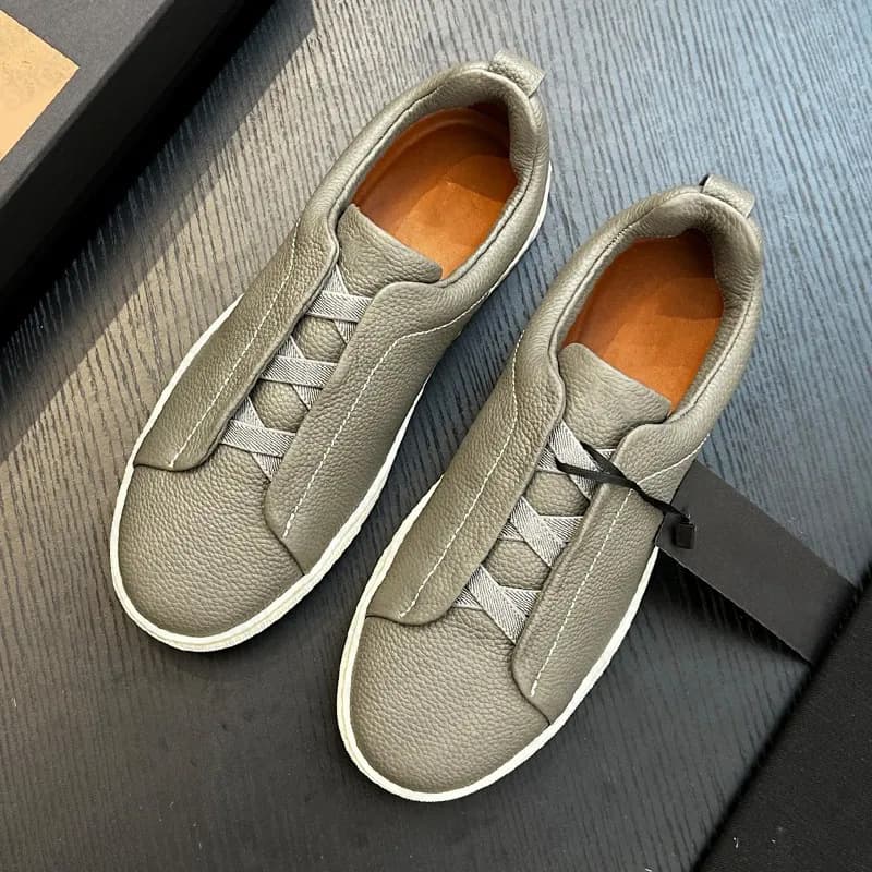 In Stock 2026 Hot Selling Jeniya Cross-border Export High-grade Top Layer Cowhide Comfortable Versatile Casual Shoes for Men