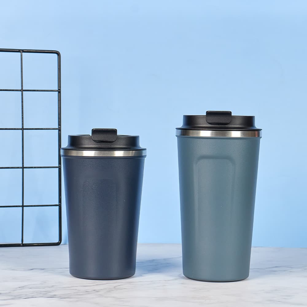 New 304 Stainless Steel Insulated Cup Double-Layer Vacuum Octagonal Coffee Cup Outdoor Car Portable Mug Wholesale