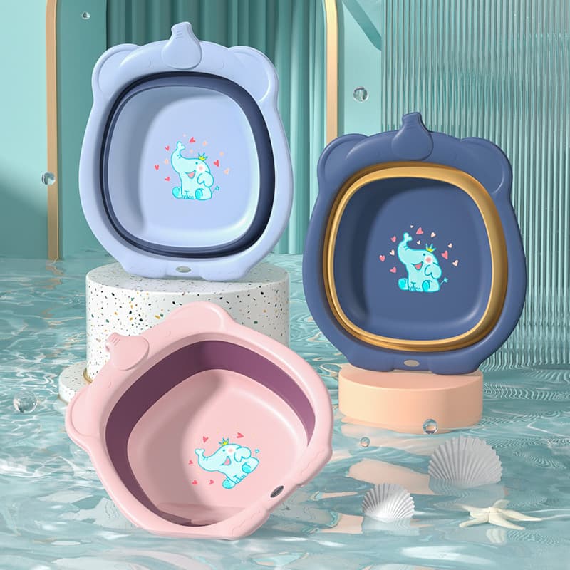 Infant washbasin folding basin can be hung baby basin hand washing laundry washing PP basin newborn children's wash basin