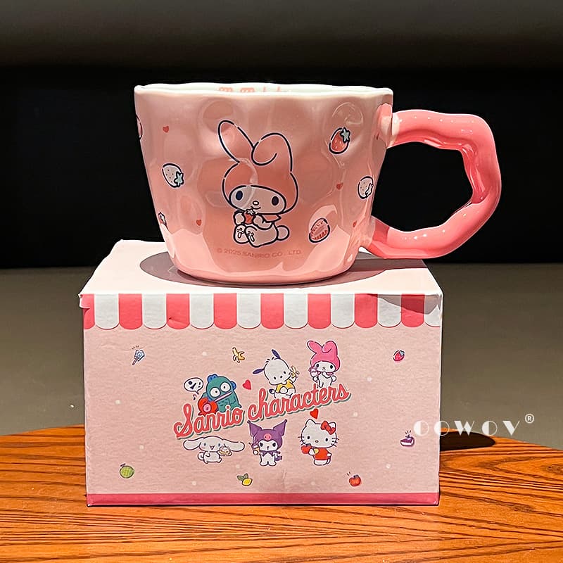Sanrio Hello Kitty Ceramic Mug Couple Water Cup Girl Birthday New Year Gift Cup for Home Drinking