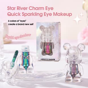 Cross-border Exclusive QICIY Chameleon Eyeshadow European and American Makeup 6-Color Eyeshadow Pearl Shimmer Bear Eyeshadow Liquid
