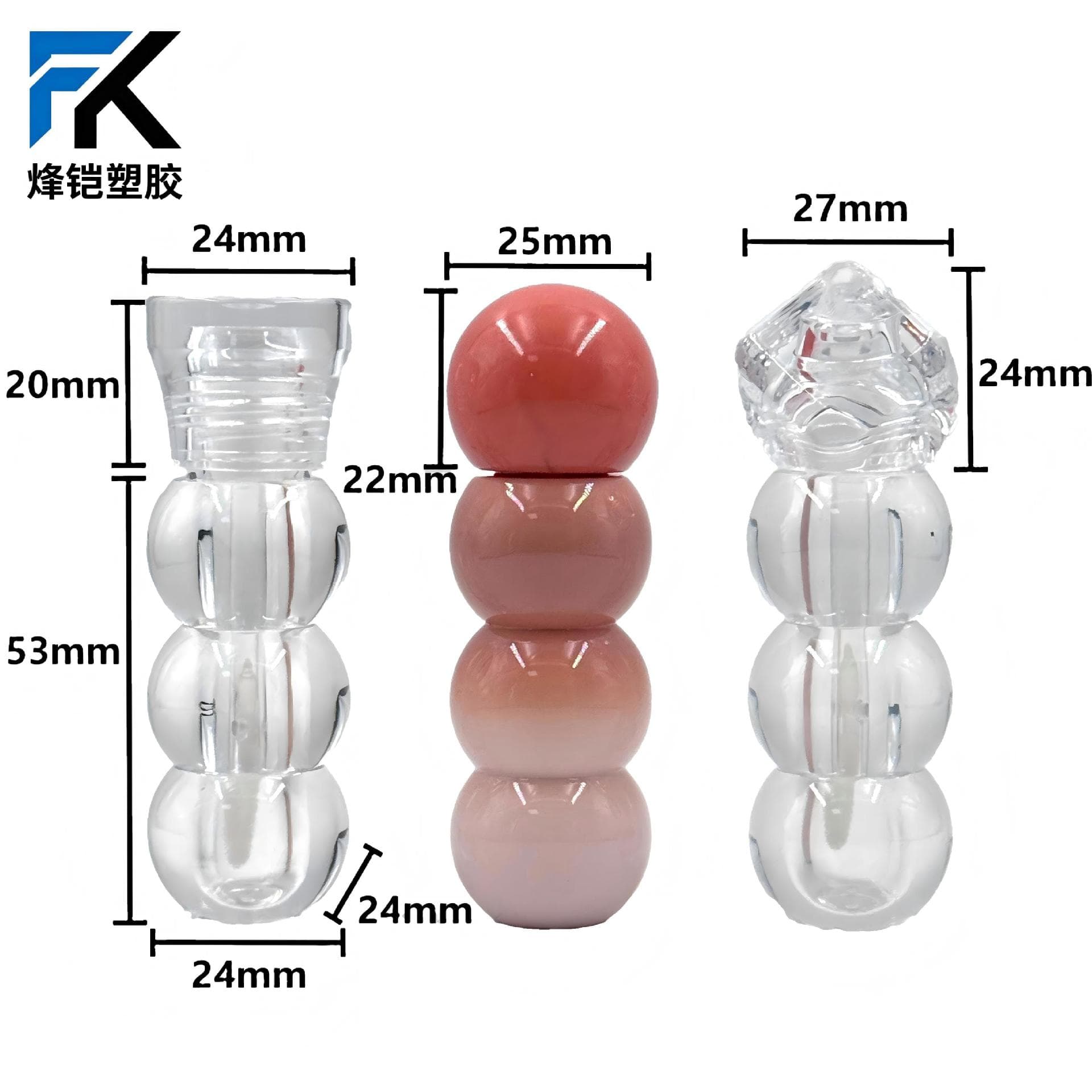 Factory Direct 3.5ml New Round Twist Lip Gloss Tube Empty Lip Gloss Container Cosmetic Packaging