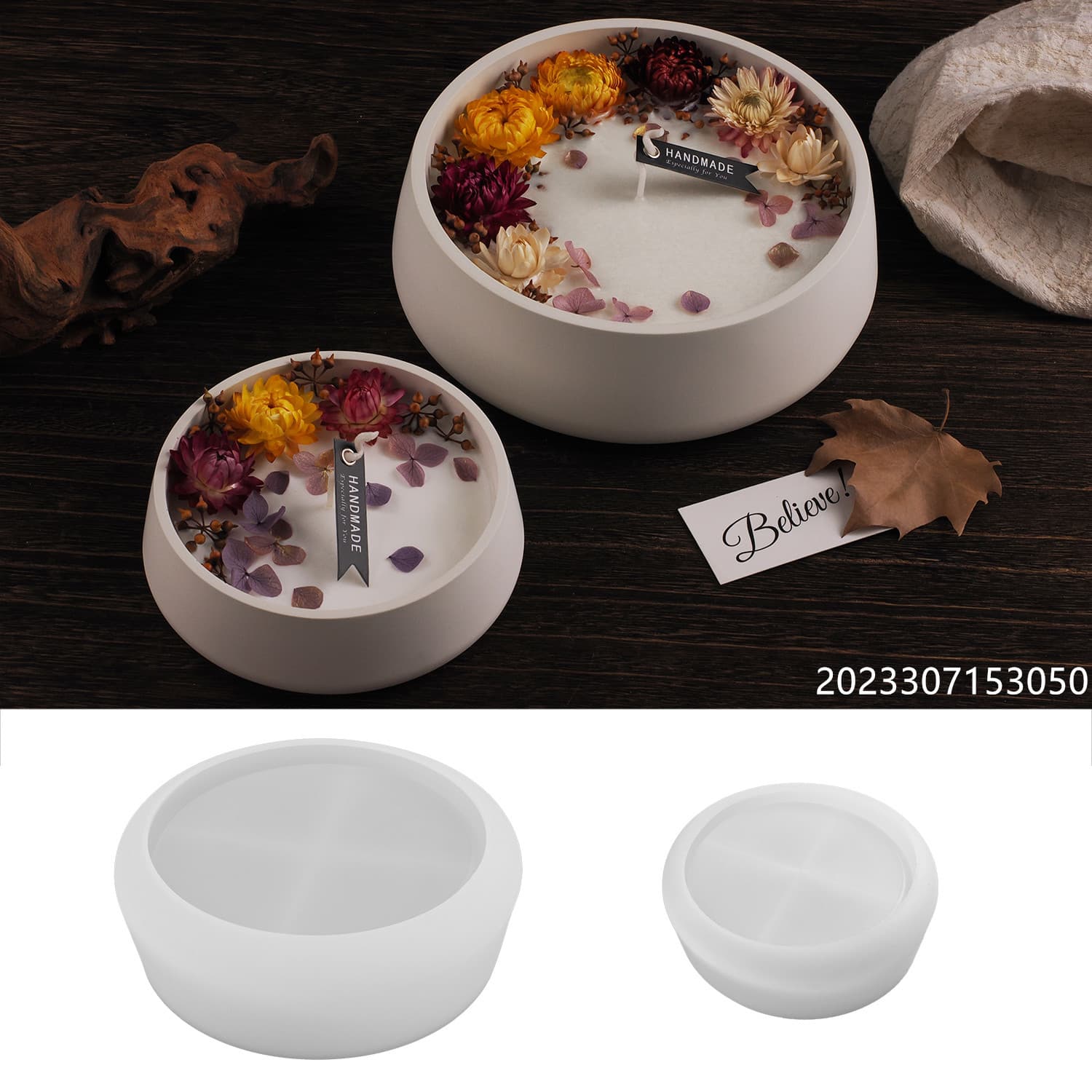 DIY Crystal Epoxy Resin Gypsum Cement Candle Cup Storage Bowl Tray Container Silicone Mold