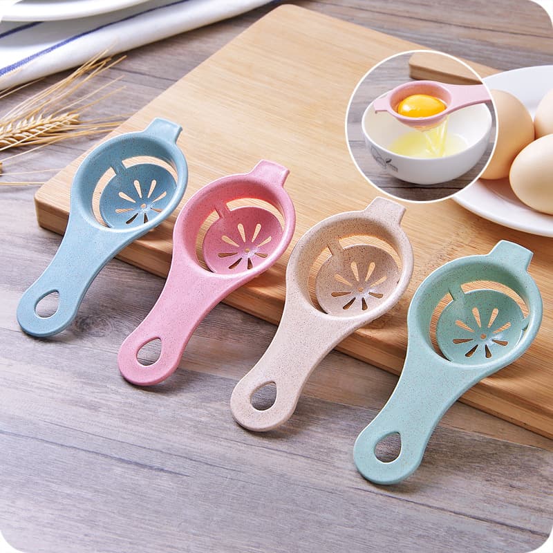 Wheat Straw Egg White Separator, Yolk Egg Divider, Egg Filter for Kitchen Baking Yolk and White Filter