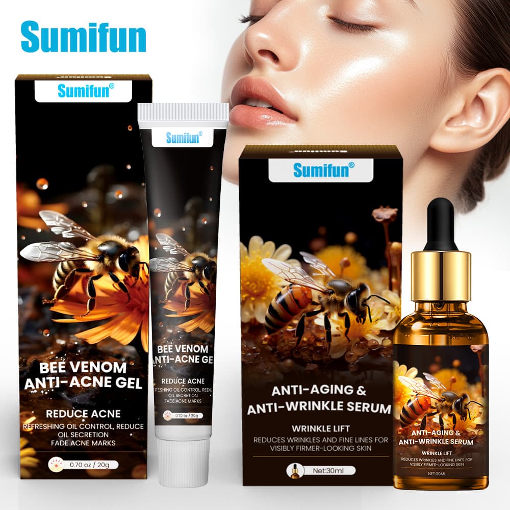Sumifun Bee Venom Skincare Essence Acne Gel Cream Pores Acne Scars Wrinkles Massage Tender Skin Care Cross-border