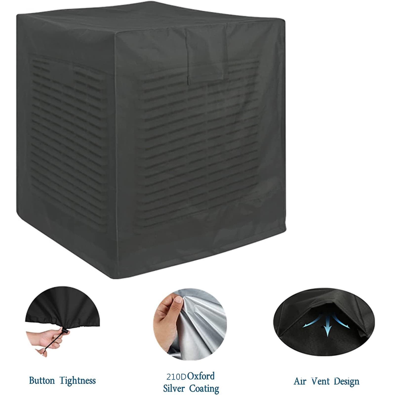 210d Air Conditioner Outdoor Unit Cover Waterproof Dustproof Sun Protection Oxford Cloth Material Durable Long-lasting