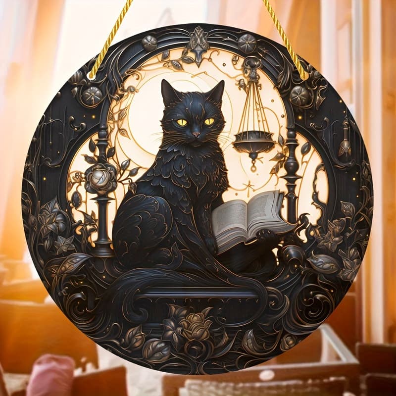 Cross-border Halloween Round Acrylic Sun Catcher, Colorful Acrylic Hanging Decor for Windows and Bedrooms