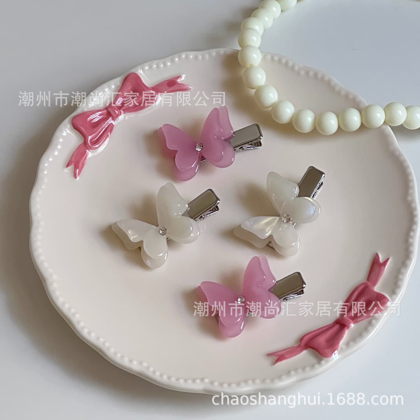 Production of Bow-Shaped Ceramic Dinner Plates, Decorative Plates, Party Presentation Plates, Dessert Plates, Cake Plates, Gift Plates, Underglaze Color, Export