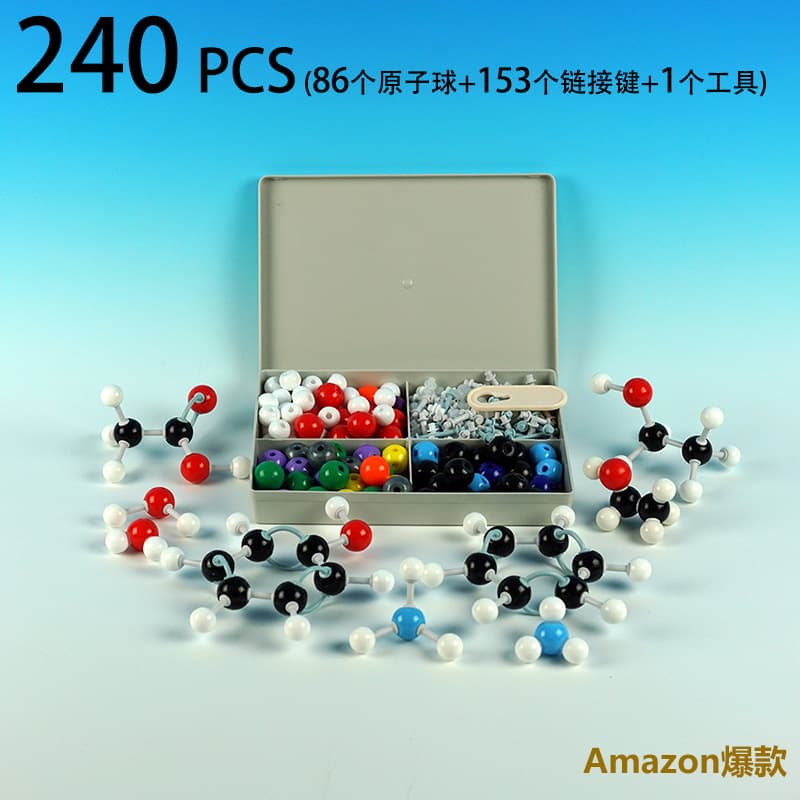 Export Hot-Sale 240-Piece Set with 86 Atomic/Molecular Structure Models, Chemical Models CE/CPC Certified