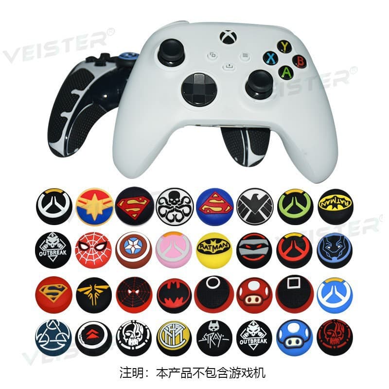 PS5/PS4 Controller Thumb Stick Grips, 3D Joystick Caps, PS5 Mushroom Head Silicone Caps, Button Protection Covers
