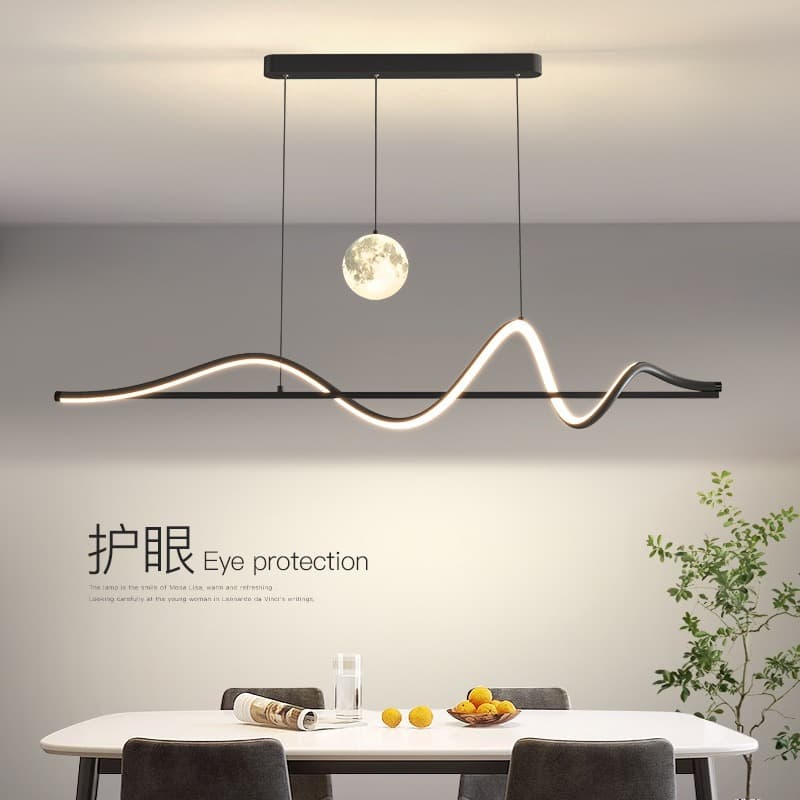 Modern Minimalist Restaurant Pendant Light, Nordic Creative Linear Dining Room Bar Lamp, 2025 New Style