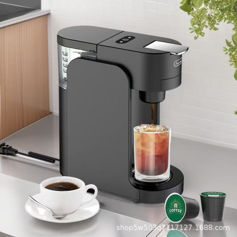 Mini Capsule Coffee Machine for Home Use, Fully Automatic Espresso Maker, Multi-Functional American-Style Cross-Border Retro Italian Design