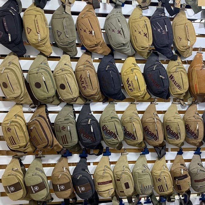 Waist bag collection, camouflage chest bag, cross-border manufacturer wholesale, women's bag, men's bag, mobile phone coin purse, canvas casual crossbody