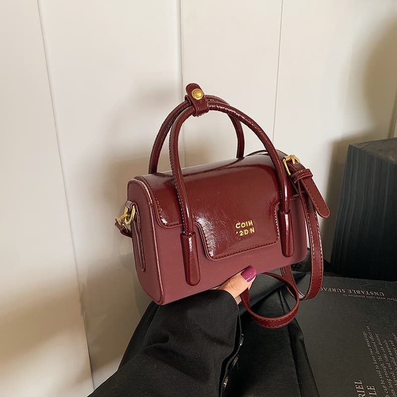 Nanfeng Chio2nd Simple Versatile Small Square Bag Vintage Patchwork Matte Handbag Korean Style Shoulder Crossbody