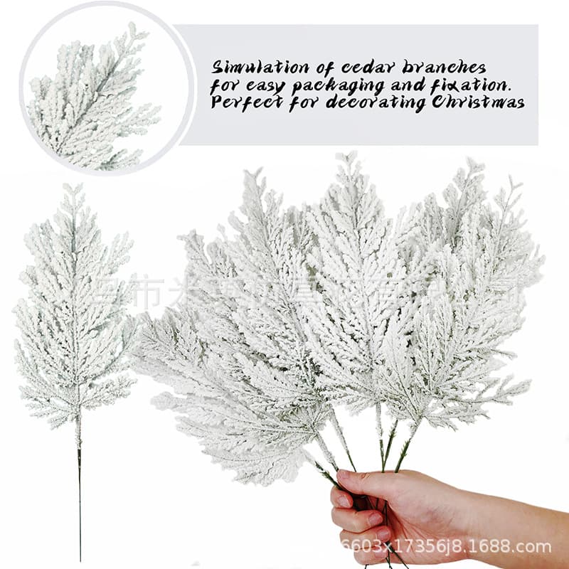 Amazon's hottest model, simulated plant Christmas tree decoration, cypress leaf flocking, Christmas decoration, new style