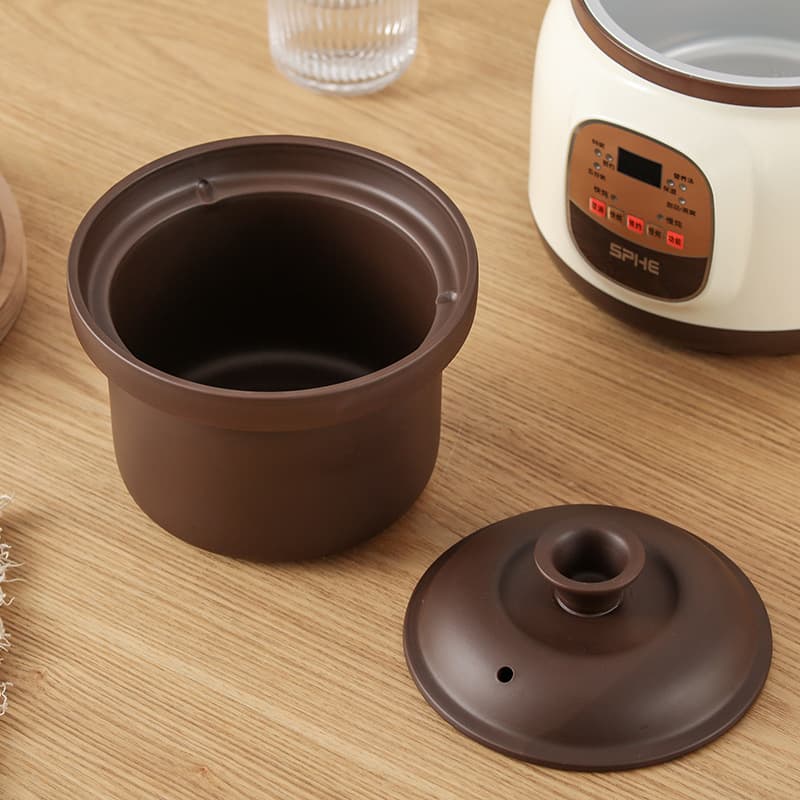 Universal Electric Stew Pot Inner Pot 1.8/2.8/3.8L Accessories, Black Purple Clay or White Ceramic Lid