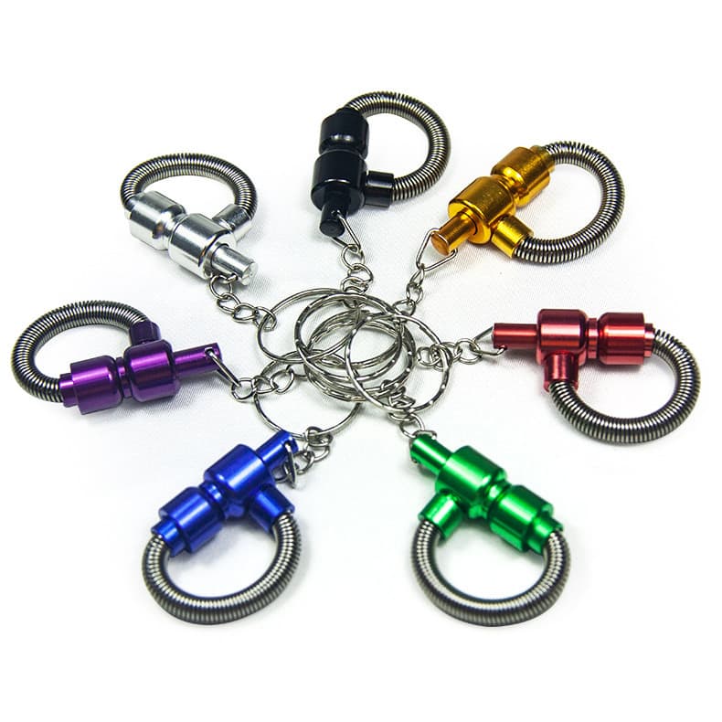 Cross-border Amazon Small Spring Metal Pipe, Copper Metal Pipe Keychain Pipe, Portable Mini Pipe