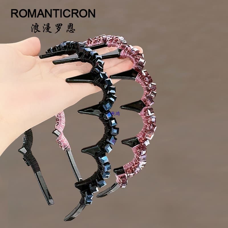 Hairband for women 2025 new style light luxury daily wear hairpin for broken hair bangs fluffy wavy tooth comb headband