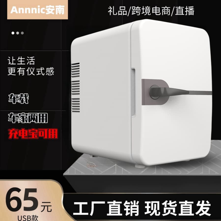 6L Handle-Type Beauty Refrigerator, Dual-Use for Cars and Homes, Cooling and Heating, Refrigerating Face Masks and Skincare Products, Dormitory/Home Use, Cross-Border