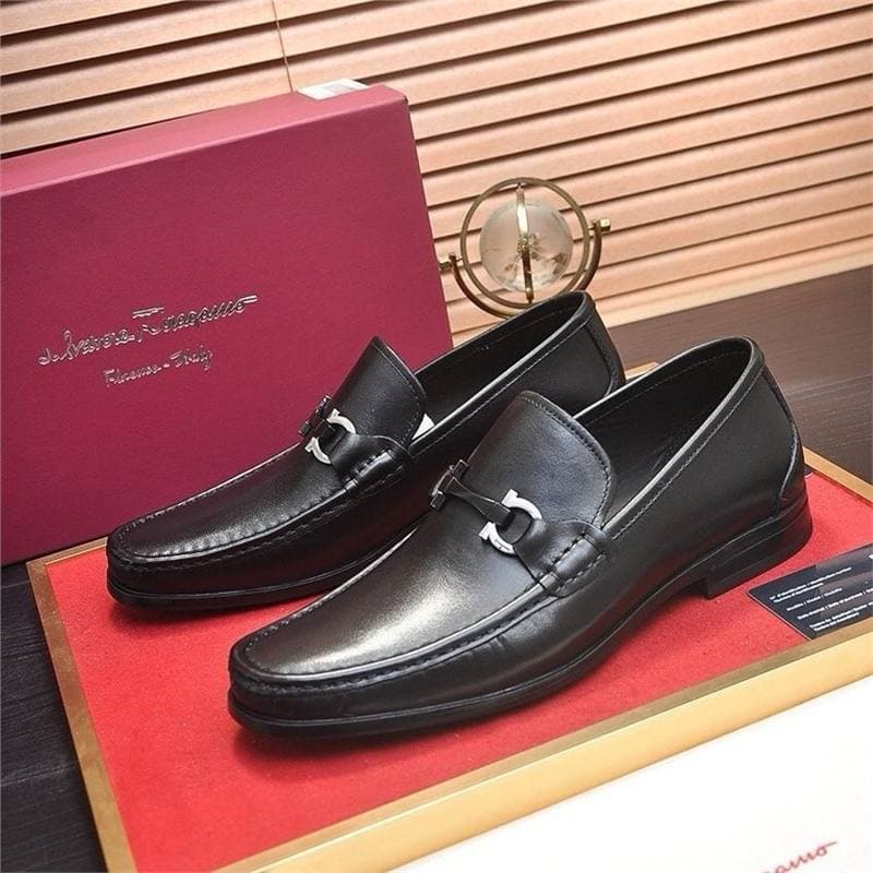 1:1 Original Label Original Box European Business Casual Genuine Leather Men's Shoes, British Loafers Genuine Leather Slip-On Dress Shoes