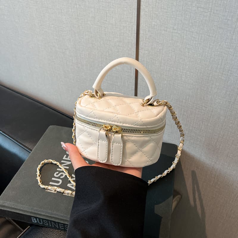 2025 New Small Box Bag Textured Crossbody Bag Trendy Chain Bag Shoulder Bag for Shopping Cosmetic Women's Bag Luxury Fashion