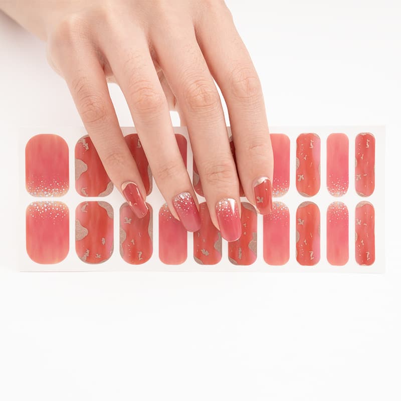 Custom Nail Stickers Ins Style Fresh Nail Stickers Nail Oil Film Glitter Nail Stickers Waterproof Full Cover Nail Stickers