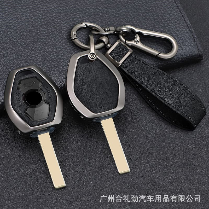 Compatible with BMW Straight Blade Key Cover for 3, 5, 7 Series X5 E53 F83 E46 E39 E38 E64 Shell