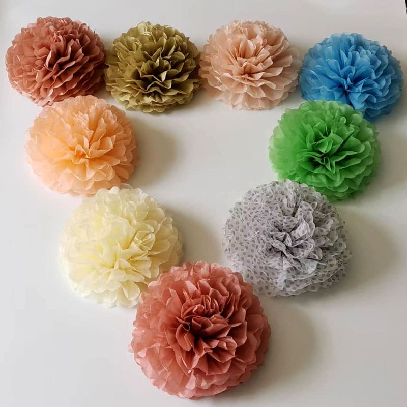 Paper flower ball birthday banner party set wedding venue decoration supplies paper flower ball