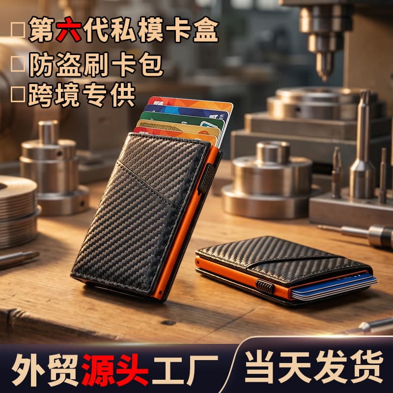Amazon dollar clip wallet anti-degaussing bank card holder large capacity rfid magnetic card holder enterprise customization