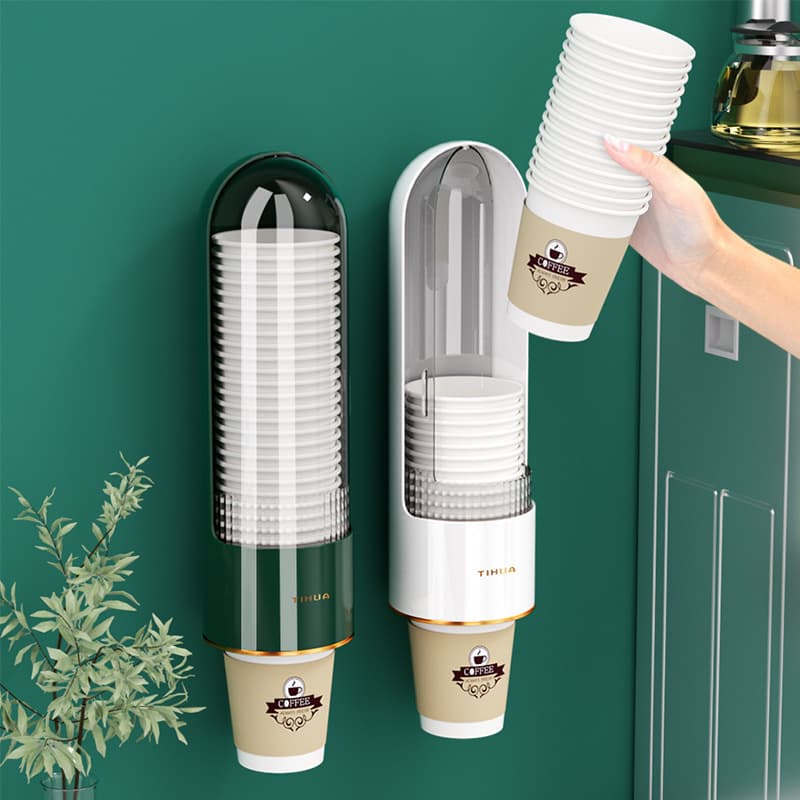 Cup Holder Dispenser for Disposable Cups, Water Cup Storage Box, Automatic Cup Dispenser for Water Dispenser, Organizer Shelf