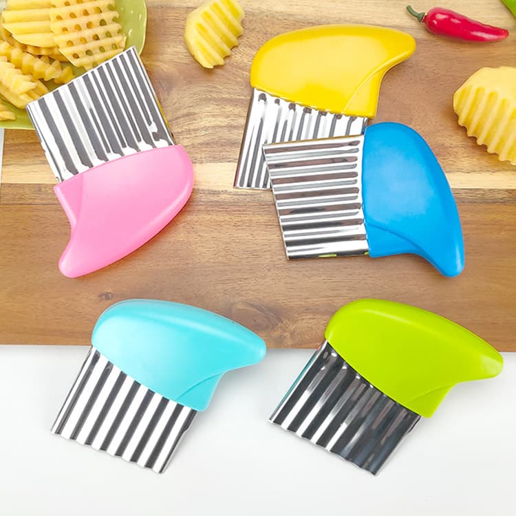 Creative Home Kitchen Tools Potato Wave Cut Stainless Steel Corrugated Knife French Fries Cutter Kitchen Helper