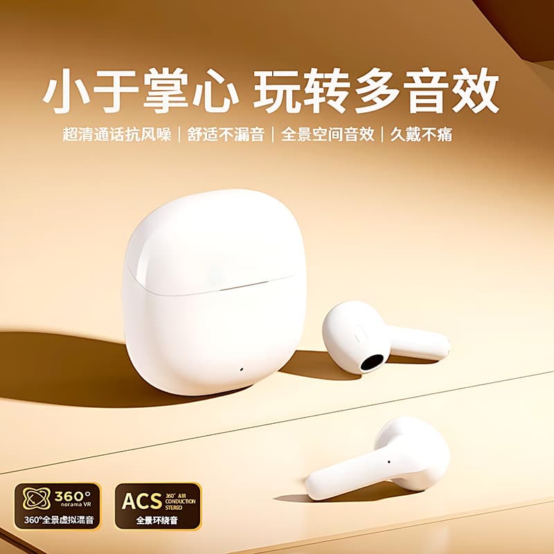 2026 New Bluetooth Wireless Earbuds Compatible with AirPods, Running Sports Bone Conduction Bluetooth Earbuds Huaqiangbei
