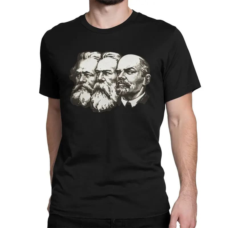 【Cross-border EU Size】Men's T-Shirt Marx Engels And Lenin The Soviet Union