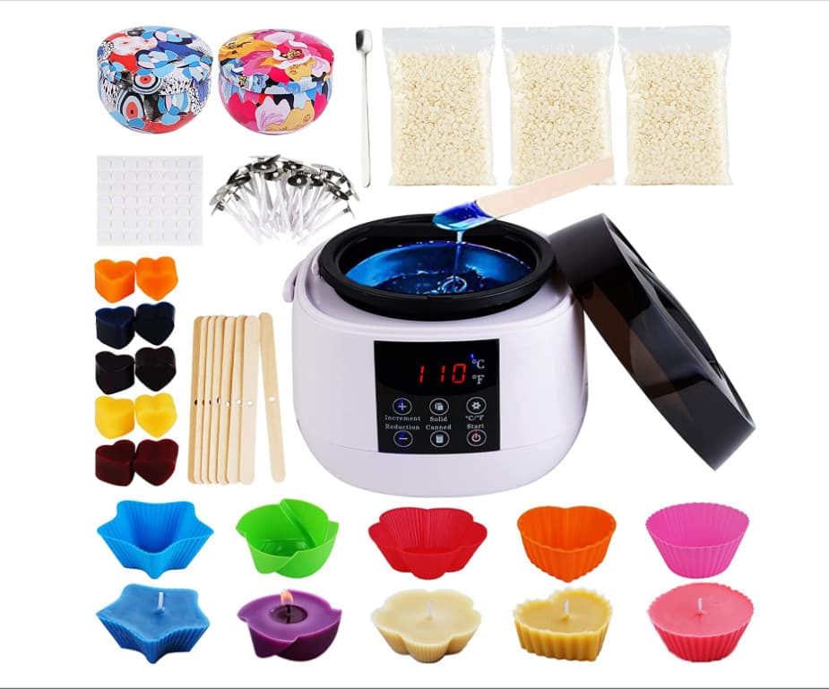 Candle Making Supplies DIY Scented Candle Kit Auto Heater Pouring Pot Wax Melting Pot Beeswax Craft