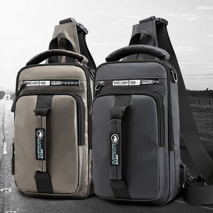 Manufacturer Wholesale New Men's Chest Bag with Charging USB Port Multi-Function Shoulder Bag Backpack