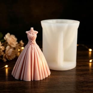 Cross-border Wedding Dress Silicone Mold DIY Handmade Scented Candle Soap Plaster Craft Resin Cement Mold