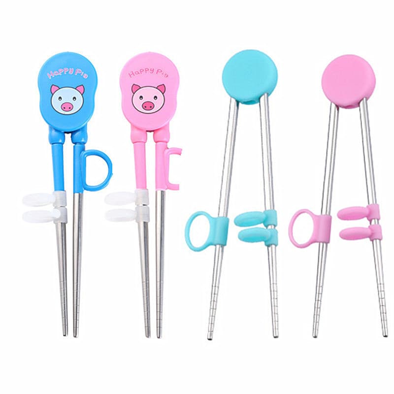 304 Stainless Steel Children's Practice Chopsticks, Baby Learning Chopsticks Set for Home Use