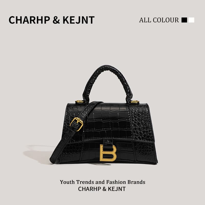Official Authentic Women's Bag High-End French Hourglass Bag Versatile Handheld Shoulder Crossbody Bag