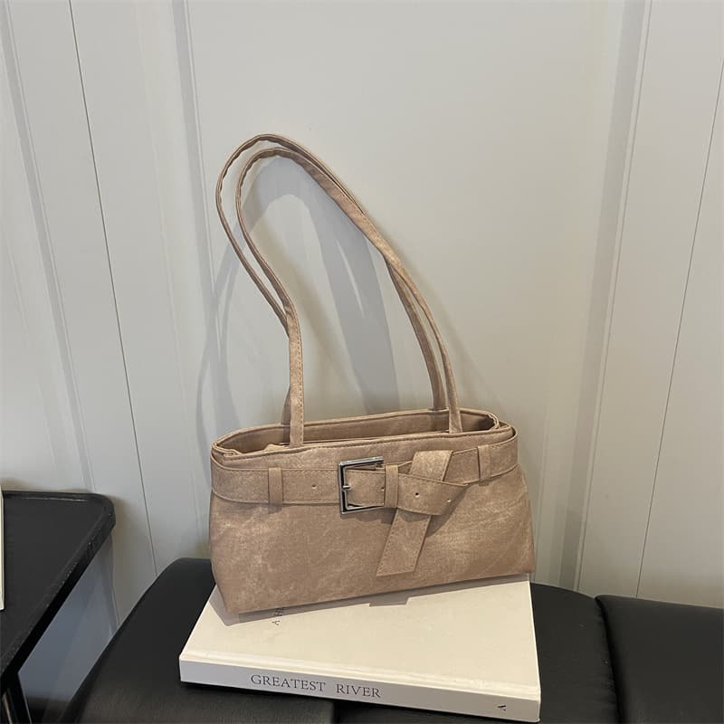 Retro Minimalist Women's Handbag 2026 Fall New Elegant Textured Underarm Shoulder Bag Fashionable Commuter Tote Bag