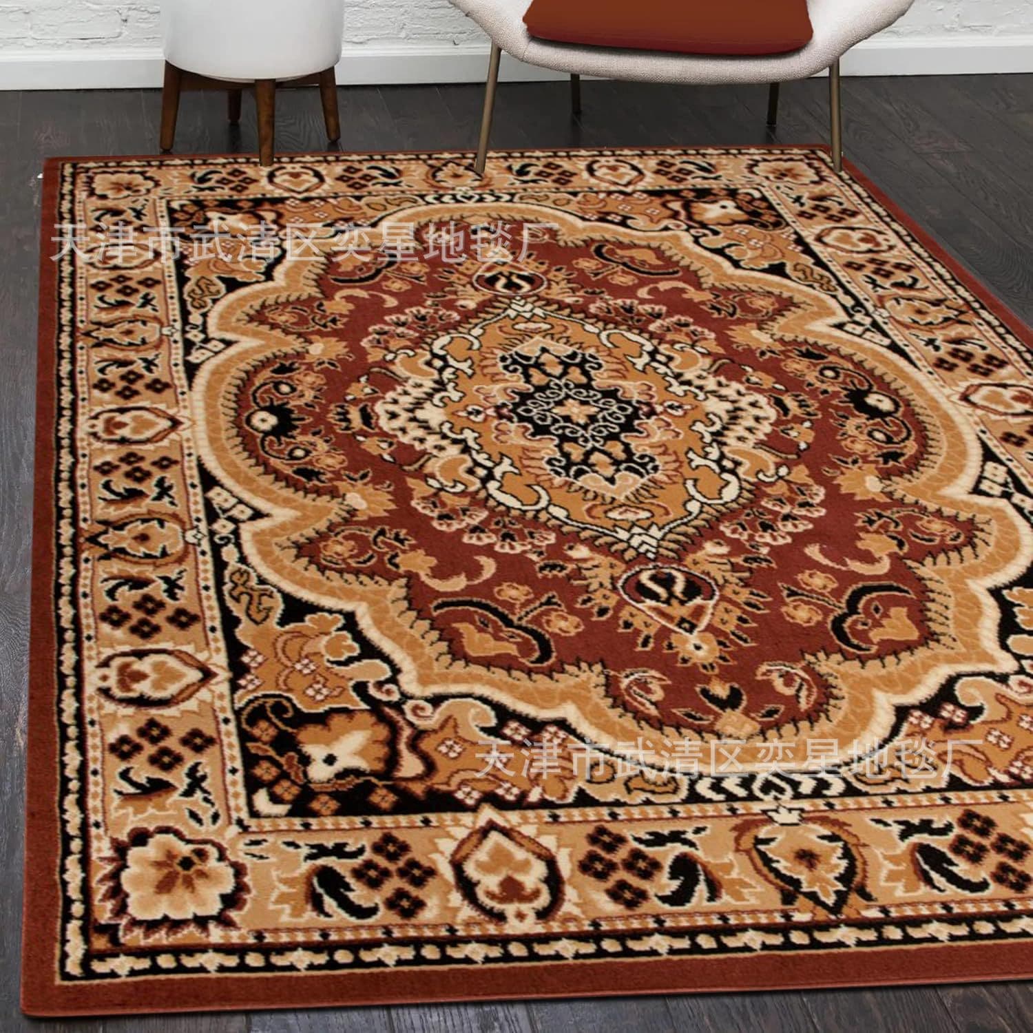 Cross-border TEMU Carpet for Living Room, Cold-Proof, Wear-Resistant, Imitation Cashmere, Washable Bottom Floor Mat, Large Area Full Coverage Non-Slip Pad