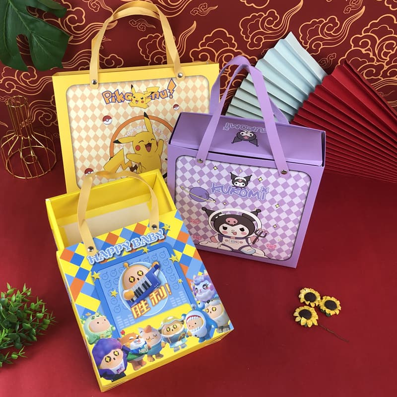 Baby Birthday Return Gift Accompanying Gift Box Cartoon One Year Old Moon Birthday Gift June 1 Children's Day Snack Gift Box
