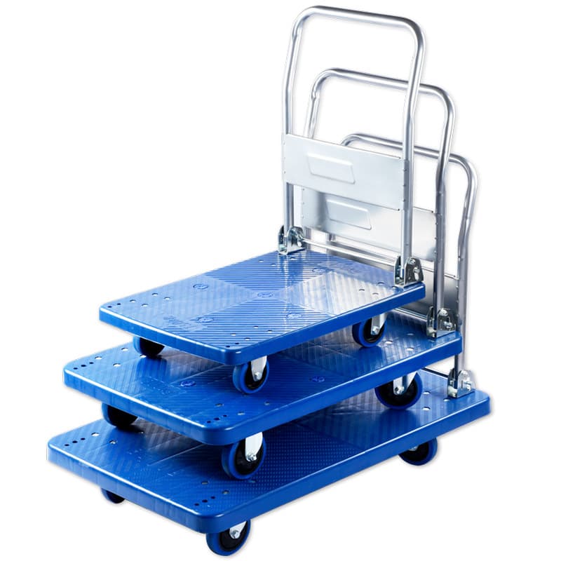 Flatbed trolley, foldable, lightweight, four-wheel household hand truck, small trailer, special offer