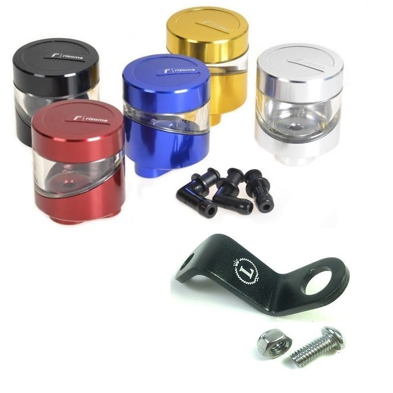 Rizoma direct-push top pump with transparent visible oil cup, motorcycle modification parts, brake pump, CNC aluminum alloy oil reservoir.