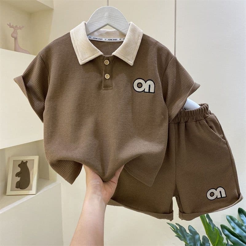 Boys Trendy Set 2026 New Summer Kids Polo Shirt Short Sleeve Shorts Set Casual Sportswear