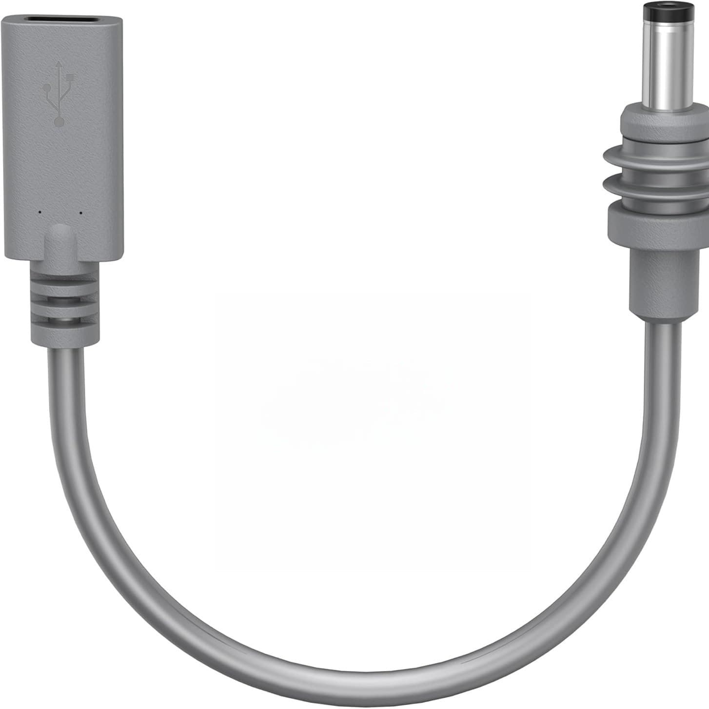 PD USB-C female to DC charging cable, supports 20V 5A 100W input