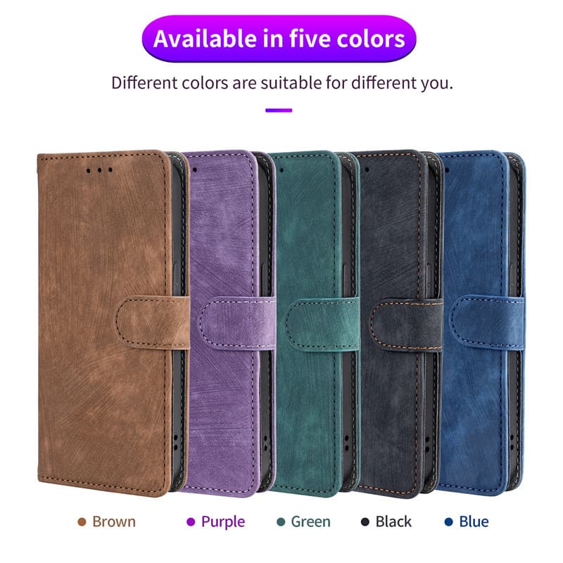 Compatible with Tecno Pova 4 Pro/LG8n Phone Case Card Slot Anti-Theft RFID Blocking Flip Leather Cover for Export