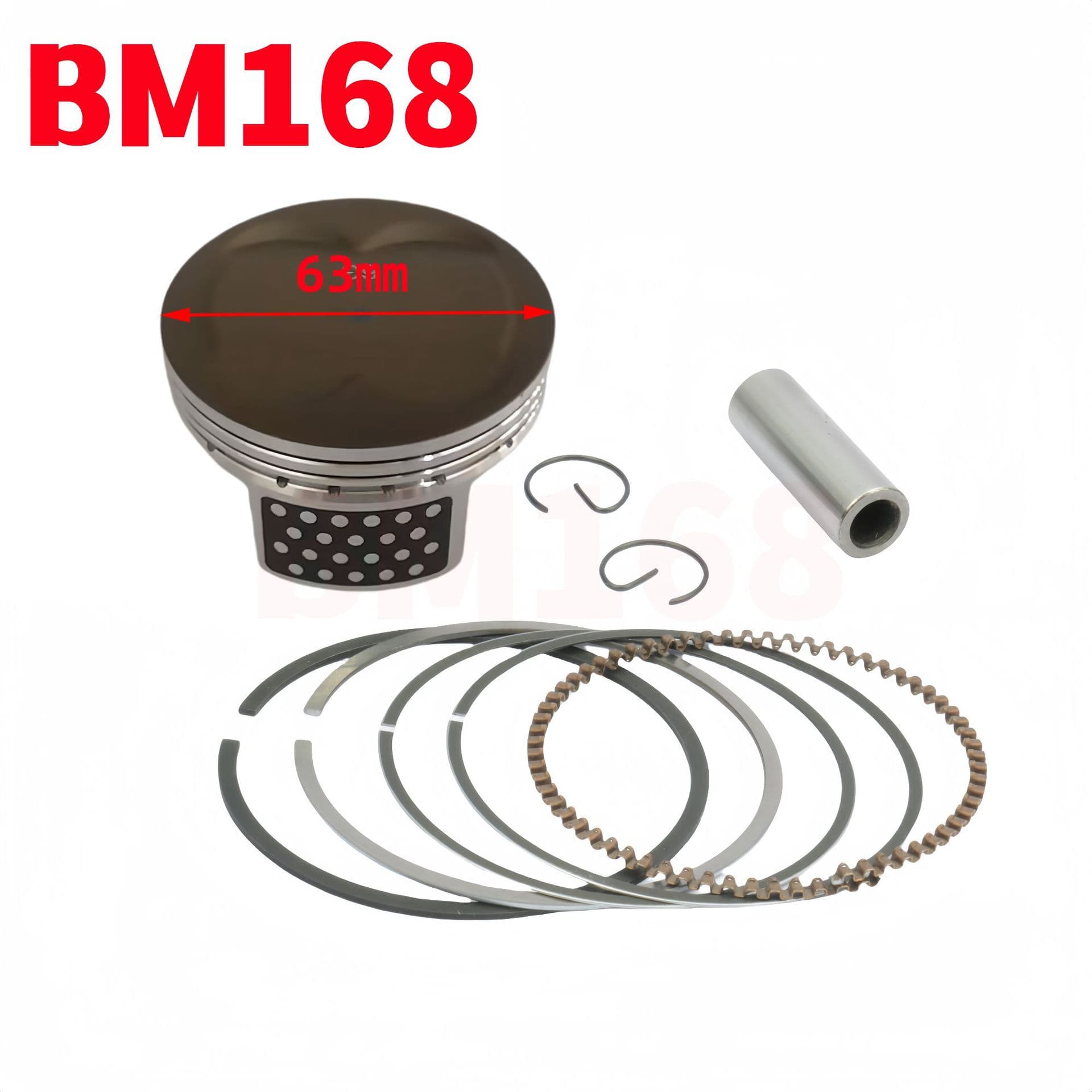 63mm Piston Ring Compatible with Yamaha Nmax 155 NMAX Aerox 155cc Piston Kit