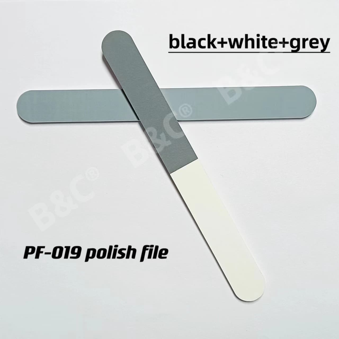 Premium Black White Gray Polished File Super Bright Three-Sided Nail File Quick Shine Polishing Strip In Stock