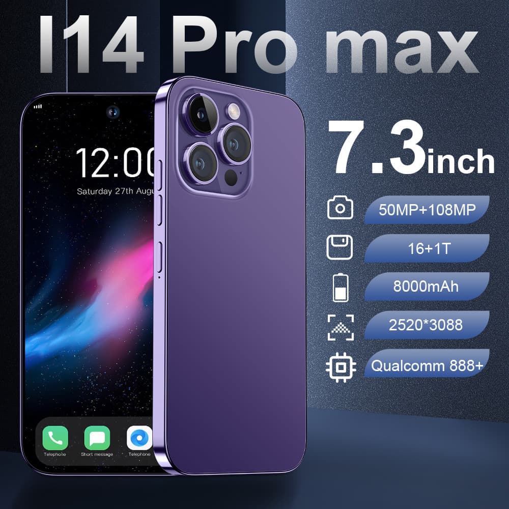Specially for cross-border i14 Pro Max foreign trade mobile phone 16+11T large memory mobile phone source factory direct wholesale