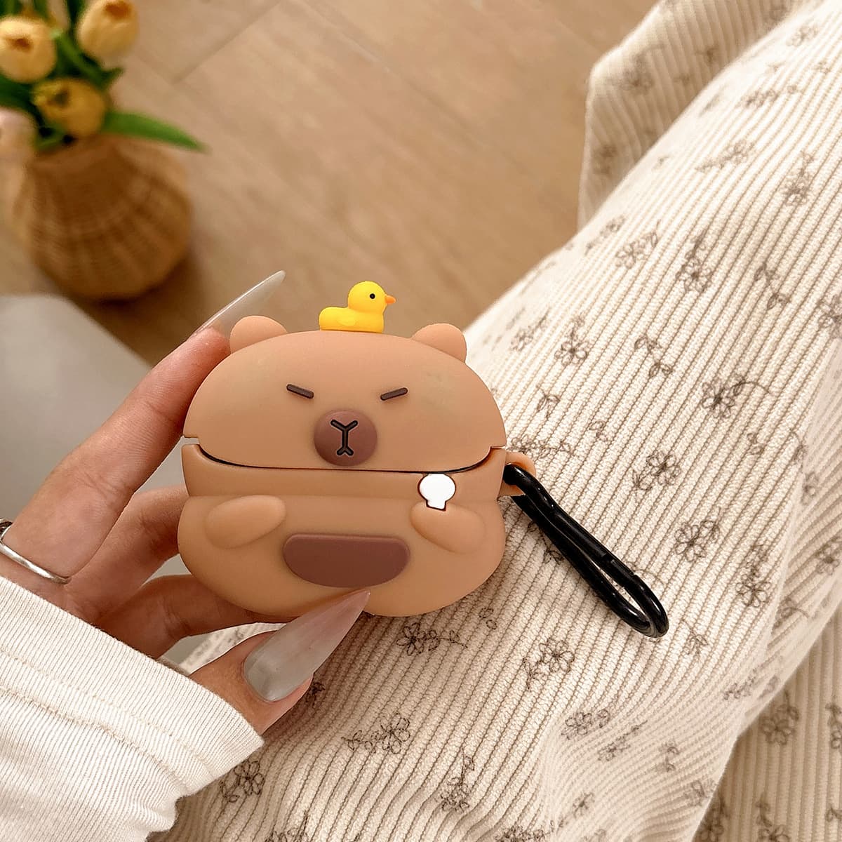 Suitable for Samsung buds3 pro wireless bluetooth headset protective cover cute cartoon capibala foreign trade split